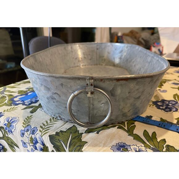 Vintage Harvest Blessings Metal Tin Oval Troth Fall Autumn Thanksgiving Country - Picture 3 of 7